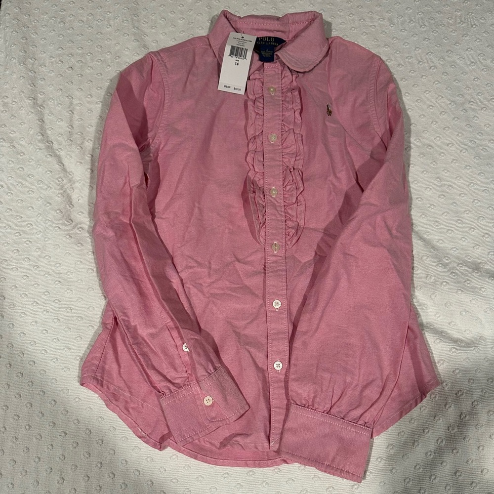 Ralph Lauren Kids Pink Button Down Shirt